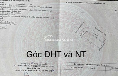 BÁN ĐẤT -Góc 2 mặt tiền đường 7m5 Đặng Huy Trứ & Nguyễn Thuý- Tp Đà Nẵng